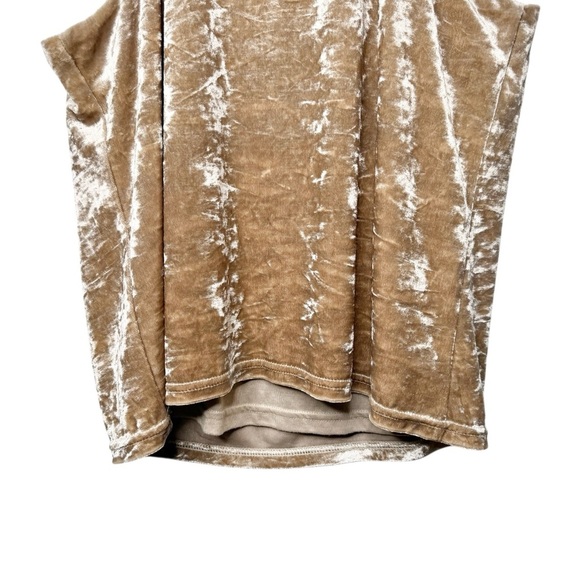 Anthropologie Porridge Crushed Velvet Champage Women’s Sleeveless Top Sz S - Picture 11 of 12